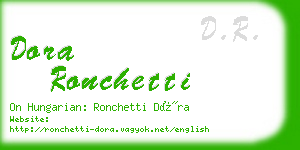 dora ronchetti business card